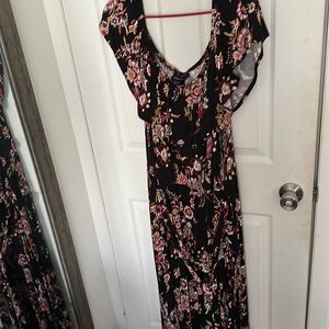 Black Floral Maxi Dress